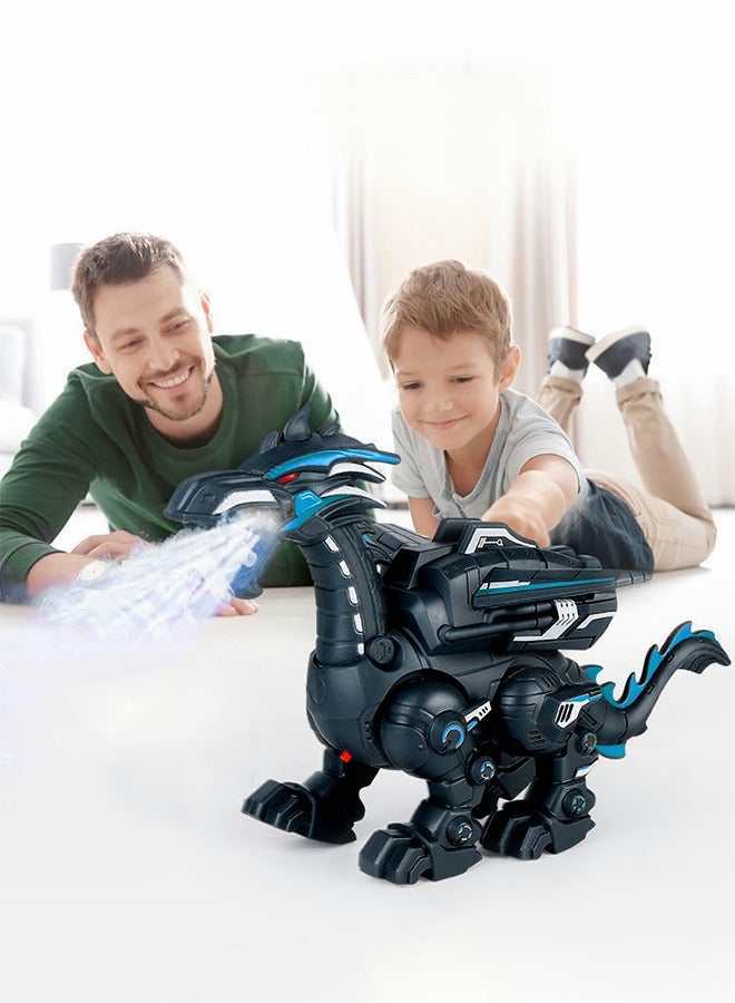 DURKU Realistic Electric Walking Dinosaur Model with LED Lighting, Water Spray, and Roaring Sound - Perfect Electric Toy for Kids - Image 5