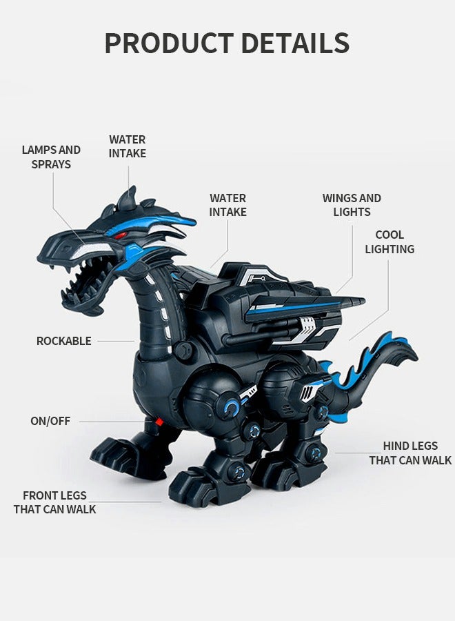 DURKU Realistic Electric Walking Dinosaur Model with LED Lighting, Water Spray, and Roaring Sound - Perfect Electric Toy for Kids - Image 3