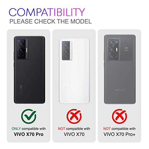 LIRAMARK Silicone Soft Back Cover Case for Vivo X70 PRO (Black) - Image 2