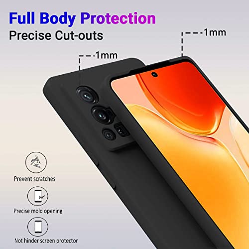 LIRAMARK Silicone Soft Back Cover Case for Vivo X70 PRO (Black) - Image 3