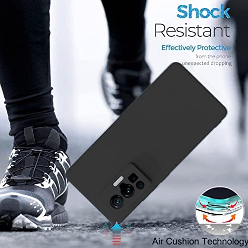 LIRAMARK Silicone Soft Back Cover Case for Vivo X70 PRO (Black) - Image 5
