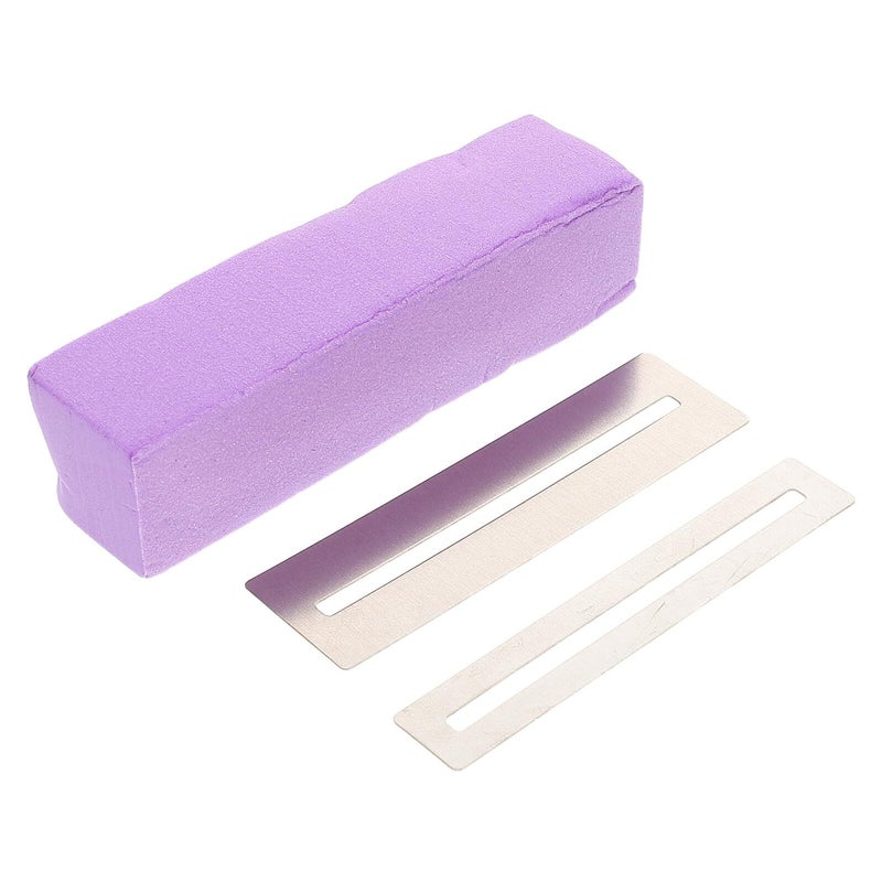 Guitar Fret Buffing Kit With Purple Sanding Block And 2 Polishing Pads - Image 2