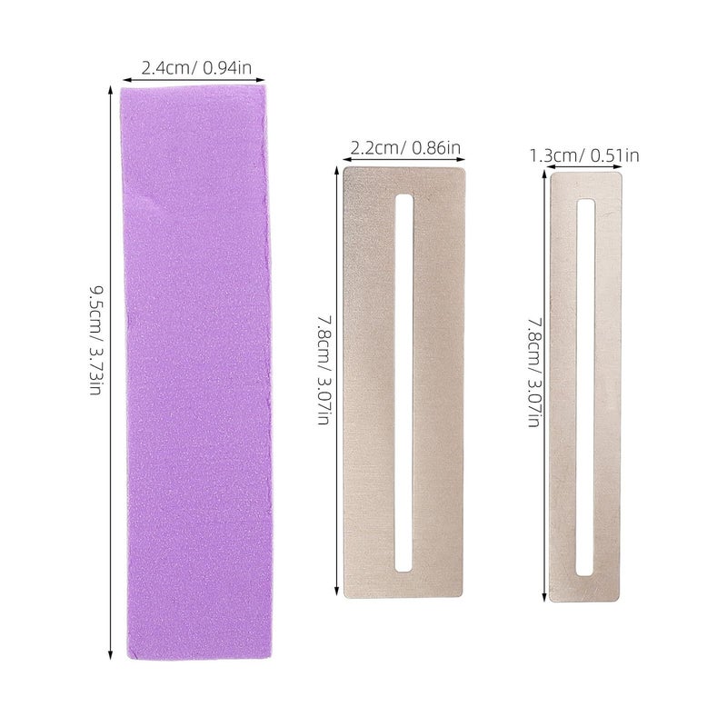 Guitar Fret Buffing Kit With Purple Sanding Block And 2 Polishing Pads - Image 3
