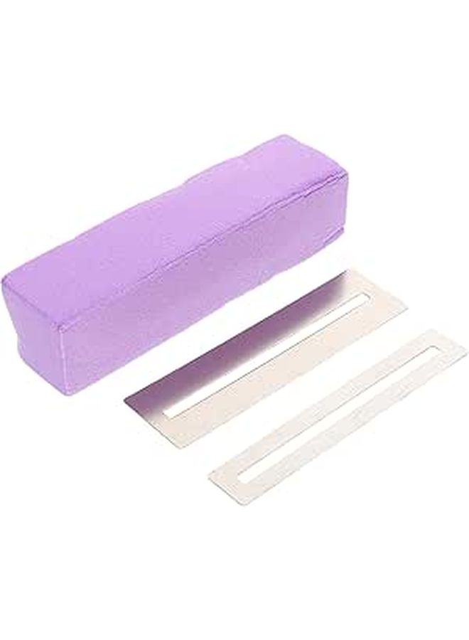 Guitar Fret Buffing Kit With Purple Sanding Block And 2 Polishing Pads - Image 1
