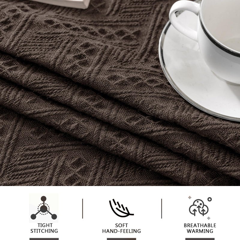 MEETSKY Sofa Covers Couch Covers for 3 Cushion Couch Sofa L Shape Sectional Couch Covers for Dogs Washable Luxury Bed Blanket Couch Protector for Pets, Kids(X-Large: 71" x 118", Chocolate) - Image 4
