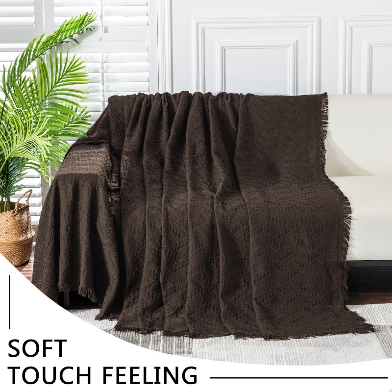 MEETSKY Sofa Covers Couch Covers for 3 Cushion Couch Sofa L Shape Sectional Couch Covers for Dogs Washable Luxury Bed Blanket Couch Protector for Pets, Kids(X-Large: 71" x 118", Chocolate) - Image 2