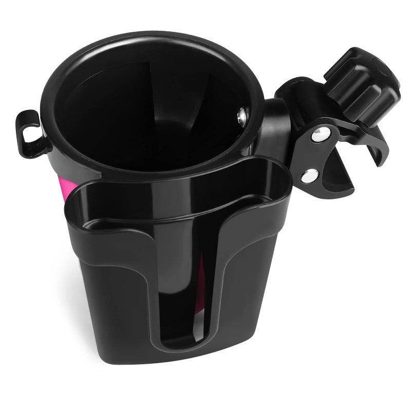 Accmor Stroller Cup Holder with Phone Keys Holder, 3-in-1 Universal Cup Holder, Drinks Bottle Holder for Stroller, Bike, Wheelchair, Walker, Scooter - Image 3