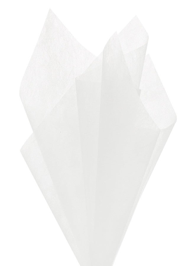 M METERXITY 136-Sheet Korean Cotton Wrapping Flower Paper, 11.4 Inch/ 29cm Waterproof Floral Wrapping Cotton Paper for Bouquets/Gift Packaging [Frosted White] - Image 1