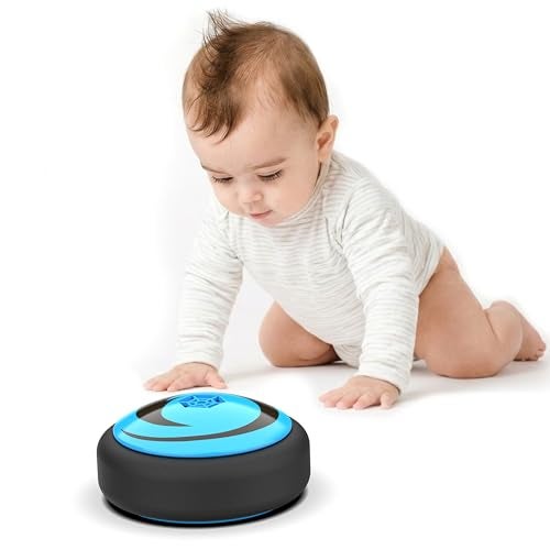 Mirana Baby Air Ball | Hoverball Puck Toy for Kids & Toddlers | USB Rechargeable Type-C Battery Powered Football | Indoor Floating Hover Soccer Ball | Best Gift for Boys and Girls 2-10 Year (Blue) - Image 1