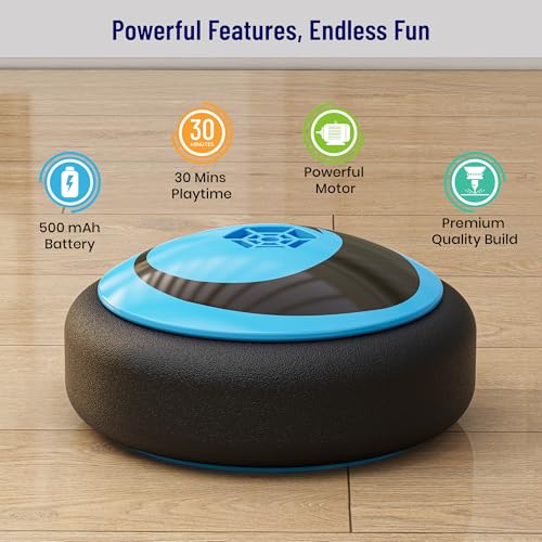 Mirana Baby Air Ball | Hoverball Puck Toy for Kids & Toddlers | USB Rechargeable Type-C Battery Powered Football | Indoor Floating Hover Soccer Ball | Best Gift for Boys and Girls 2-10 Year (Blue) - Image 3