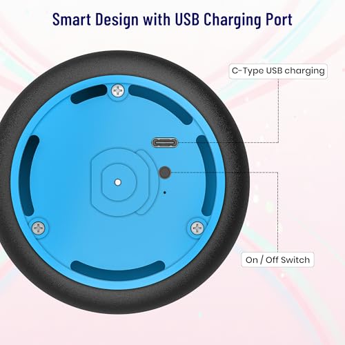 Mirana Baby Air Ball | Hoverball Puck Toy for Kids & Toddlers | USB Rechargeable Type-C Battery Powered Football | Indoor Floating Hover Soccer Ball | Best Gift for Boys and Girls 2-10 Year (Blue) - Image 2