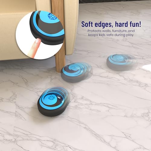 Mirana Baby Air Ball | Hoverball Puck Toy for Kids & Toddlers | USB Rechargeable Type-C Battery Powered Football | Indoor Floating Hover Soccer Ball | Best Gift for Boys and Girls 2-10 Year (Blue) - Image 4