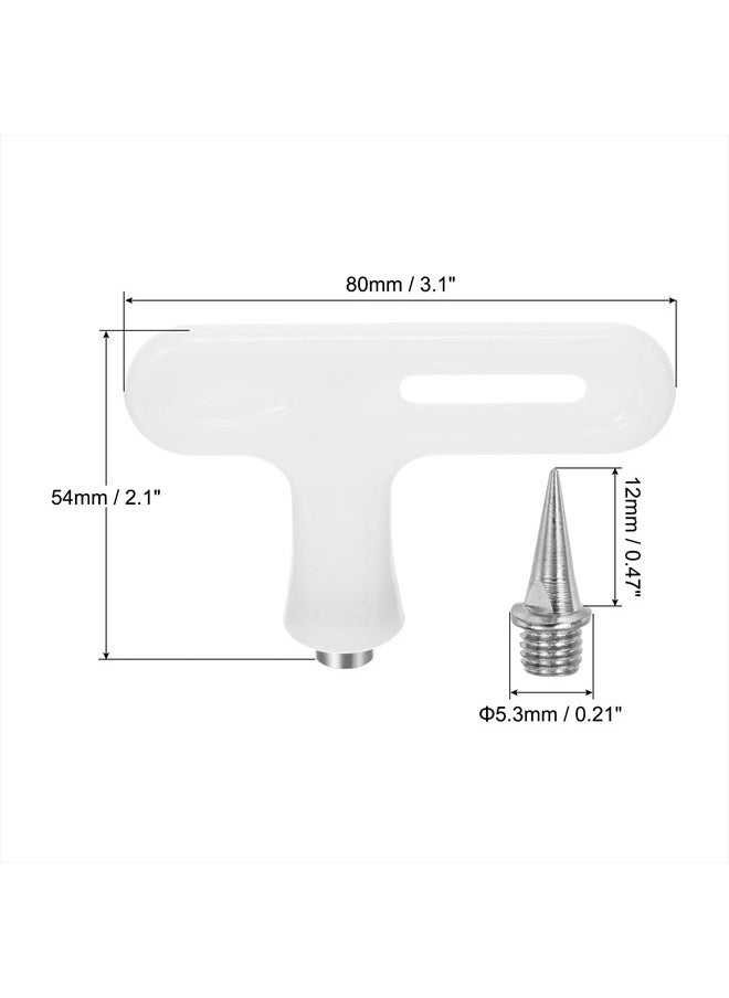 PATIKIL - 1/2 Inch Steel Track Spikes, 20 Pack Sports Shoes Spikes Replacement Accessories with Spike Wrench for Long Jumping Running, Silver Tone - Image 1