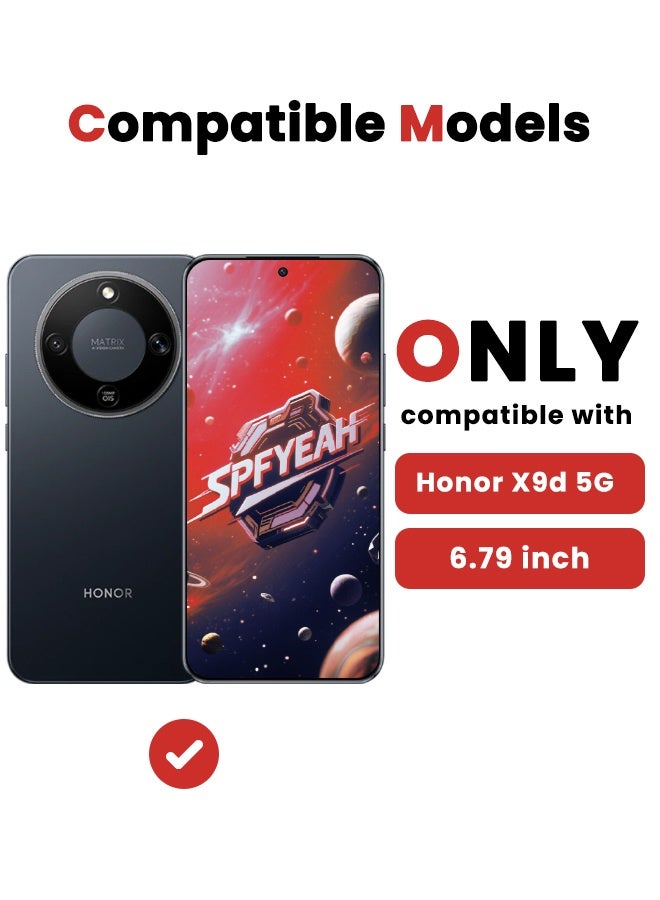 SPFYEAH [2+2 Pack] Honor X9d Privacy Screen Protector with Camera Lens Protector, [28° Anti-Spy][9H Hardness][Touch Sensitive][Anti Scratch][Bubble Free][Case Friendly] Protector Set for Honor X9d 5G 6.79 inch (Boxed, 2+2 PCS) - Image 2