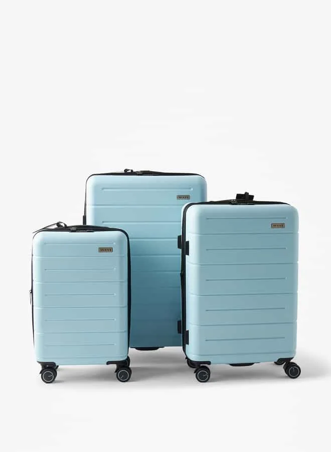 وايف Textured Hardcase Luggage Trolley Bag with Retractable Handle