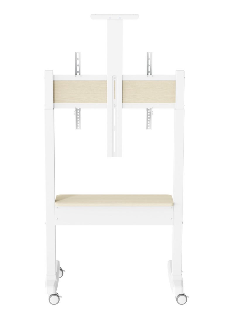 Powerology Electric TV Stand with Vertical Height Adjustment / 70KG Max Load / 37" - 89" Tv Size / 118-158 cm Adjustable Height /Control Panel - White - Image 3