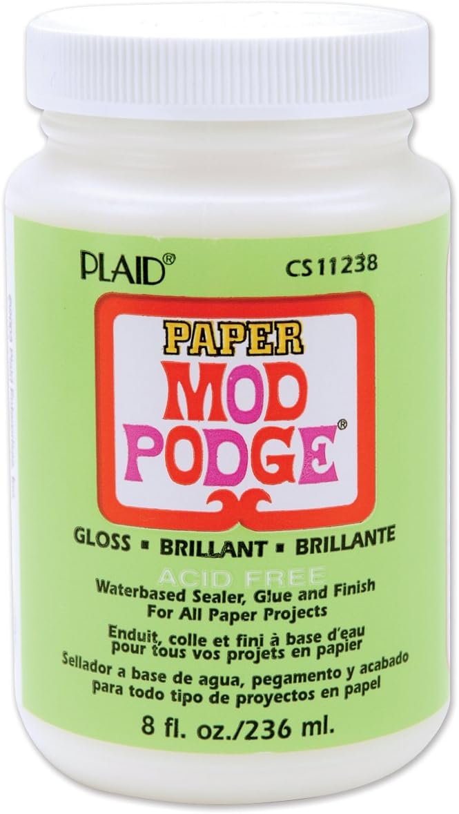 Mod Podge Gloss Waterbase Sealer, Glue and Finish for Paper Projects - 8 Ounce - Image 1
