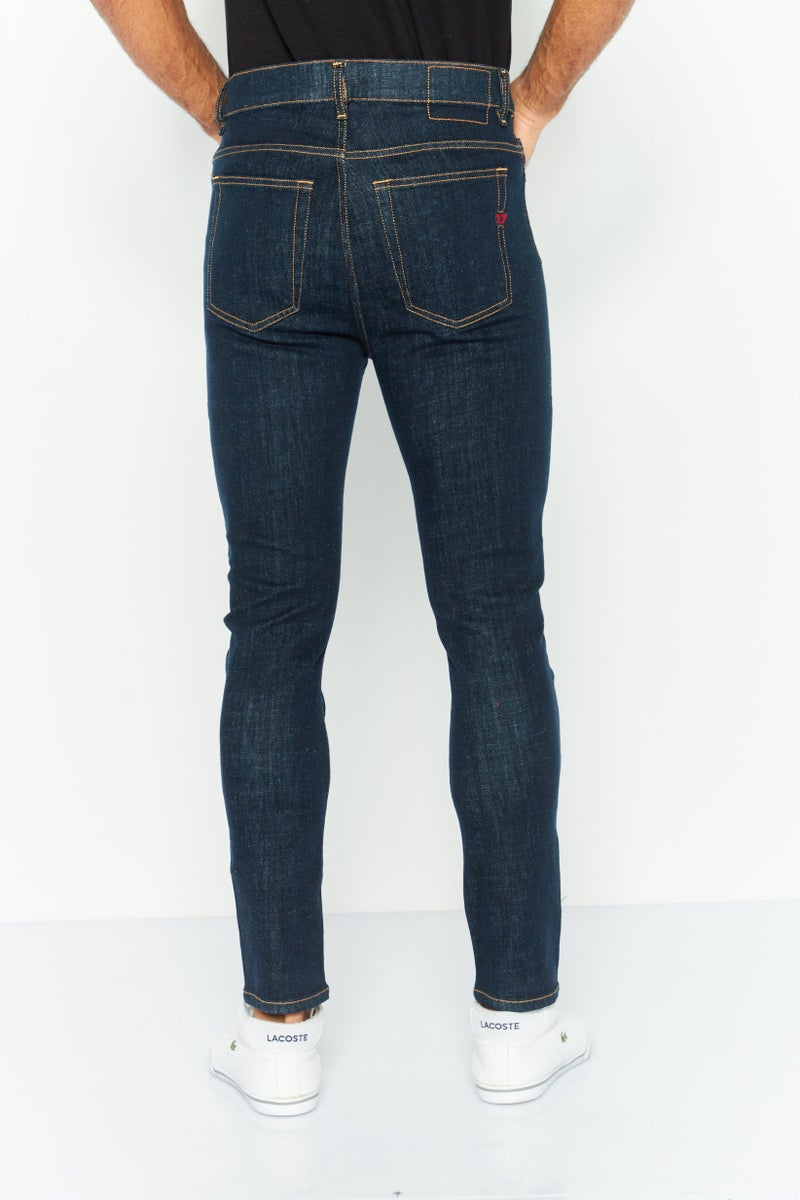 DIESEL جينز ضيق للرجال قابل للتمدد، لون كحلي - Image 4