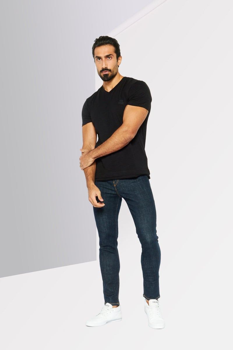 DIESEL جينز ضيق للرجال قابل للتمدد، لون كحلي - Image 2