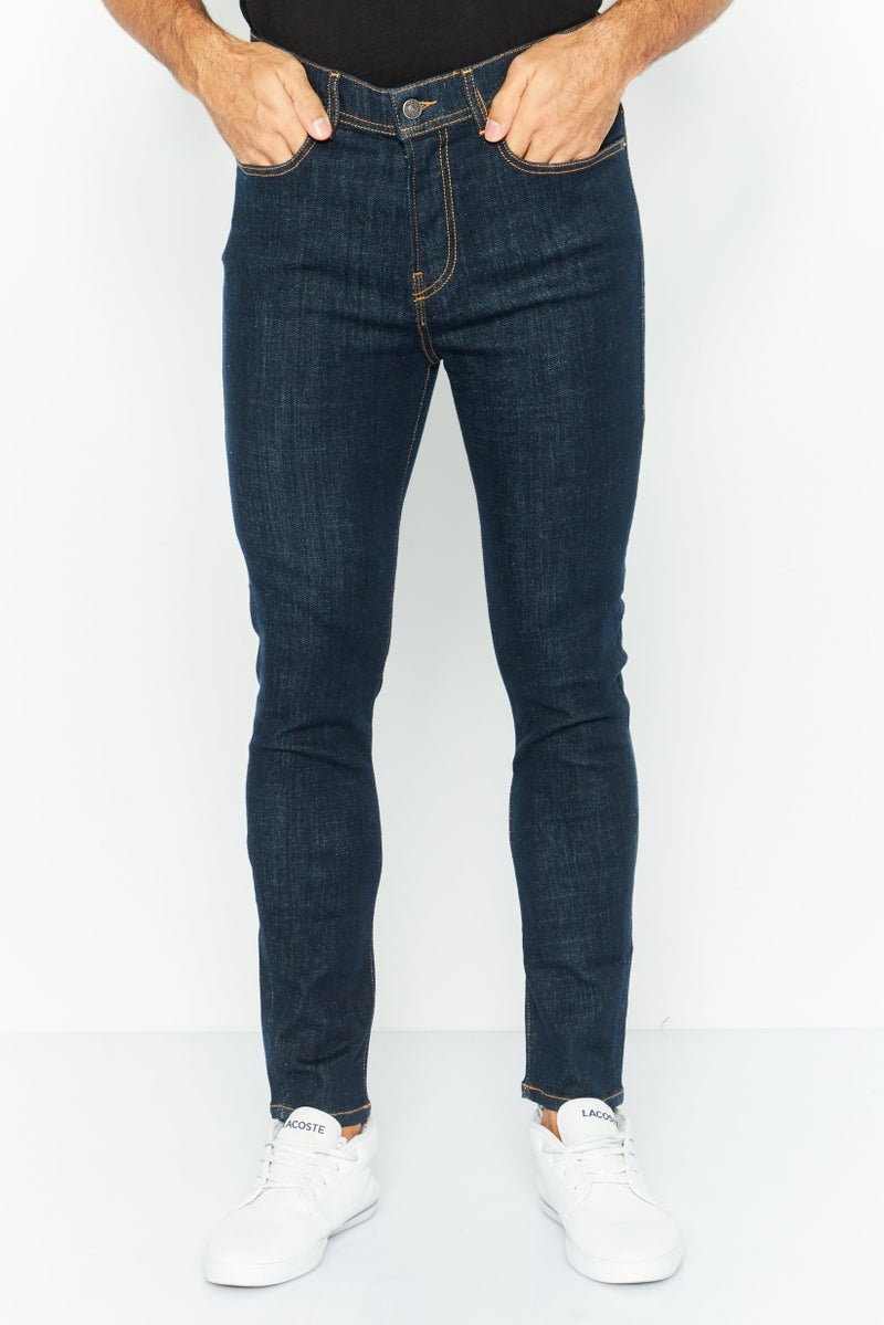 DIESEL جينز ضيق للرجال قابل للتمدد، لون كحلي - Image 1