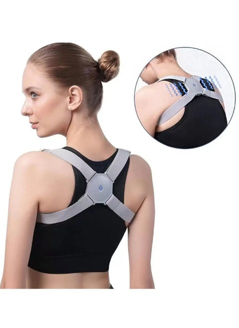 Posture Corrector for Women Men and Children Adjustable Angle Straightener Back Brace with Built-in Smart Sensor Vibration Reminder for Spine Support Neck Shoulder Back Pain Relief