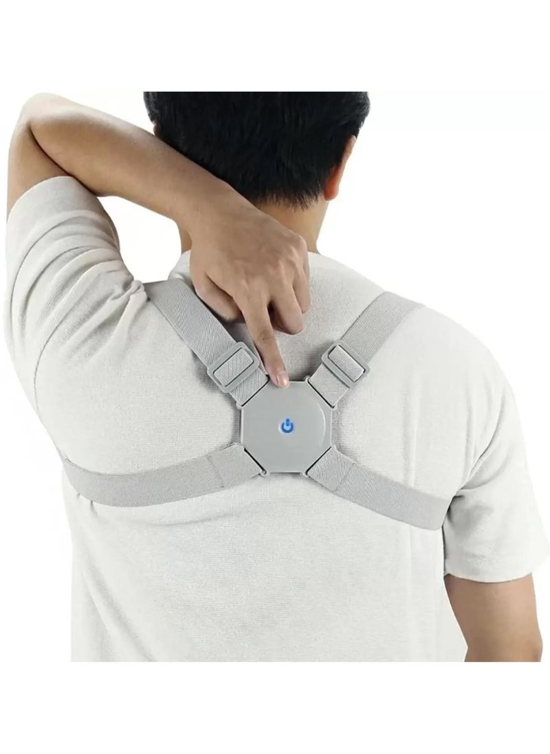 Posture Corrector for Women Men and Children Adjustable Angle Straightener Back Brace with Built-in Smart Sensor Vibration Reminder for Spine Support Neck Shoulder Back Pain Relief