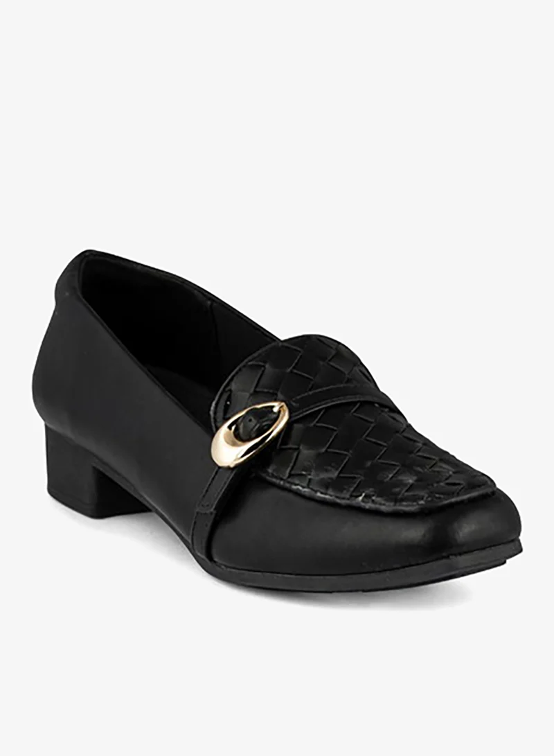 فينتشي مضخات الكعب المتوسطة القدم المربعة للنساء