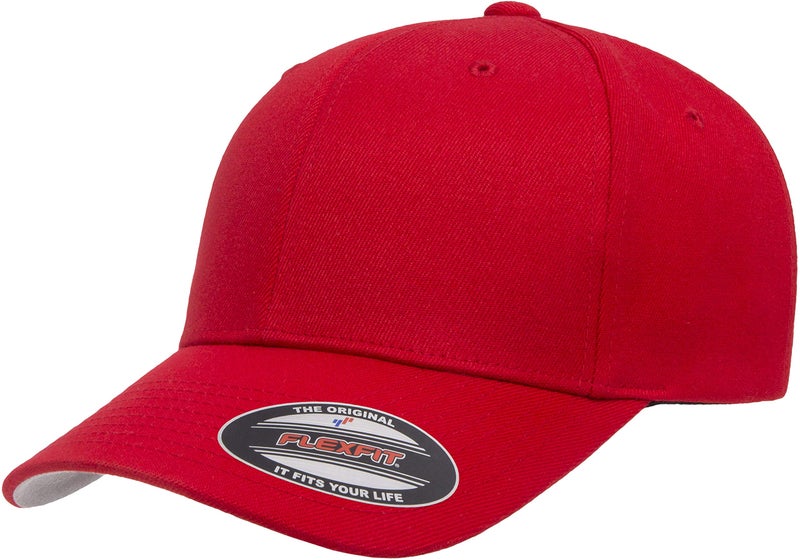 Flexfit Wool Blend Hat, Red, L/XL - Image 1