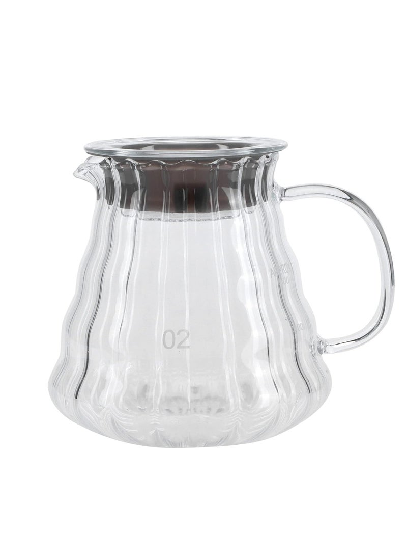 Liying Clear Glass Range Coffee Server (300ML) Carafe with Lid for Pour Over Tea & Coffee Maker, Heat Resistant Glass  - Image 1