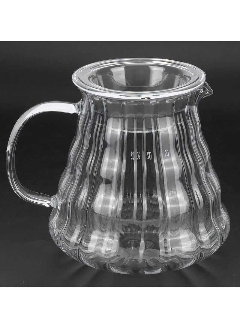 Liying Clear Glass Range Coffee Server (300ML) Carafe with Lid for Pour Over Tea & Coffee Maker, Heat Resistant Glass  - Image 3