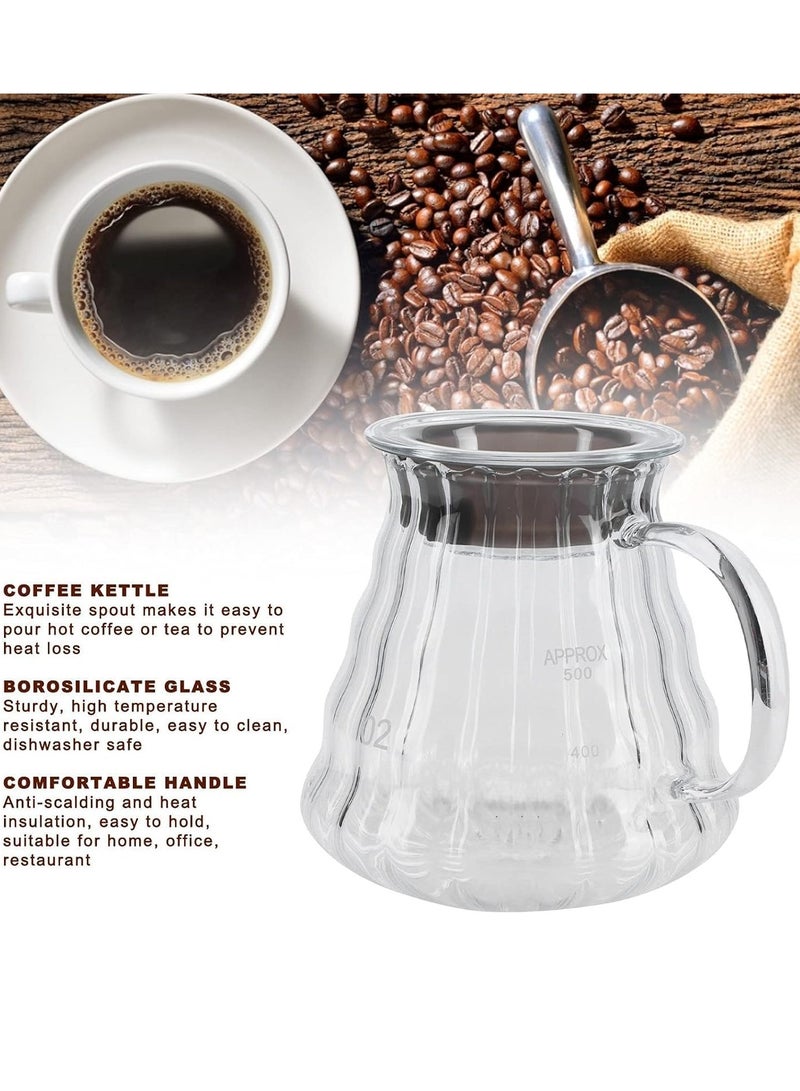 Liying Clear Glass Range Coffee Server (300ML) Carafe with Lid for Pour Over Tea & Coffee Maker, Heat Resistant Glass  - Image 5