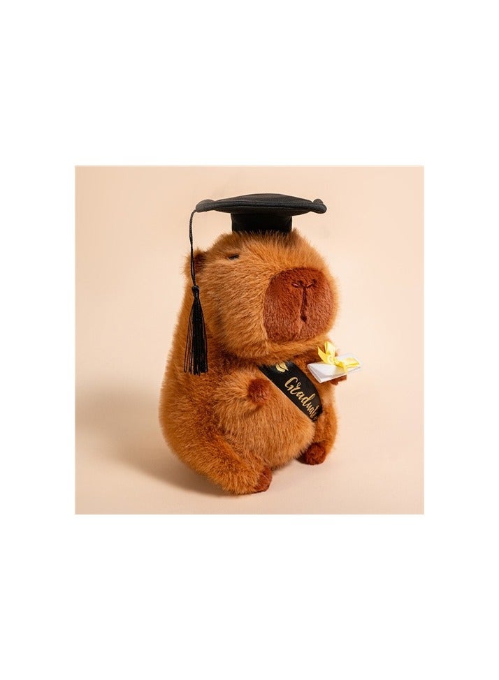 general Dr. Capybara Graduation Plush, Giant Plush Doll, Cute Animal PhD Toy, Gift for Kids, Girls, and Boys - Image 1