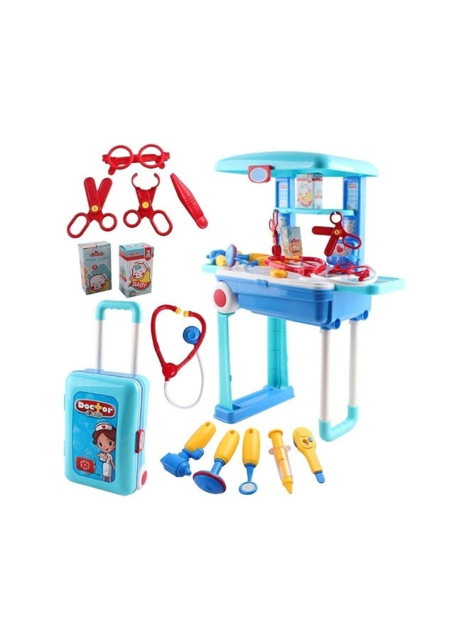 Dreamzon 2-in-1 Little Doctor Trolley Play Set for Kids – Portable Medical Role Play Kit with Accessories, Durable & Safe - Image 2