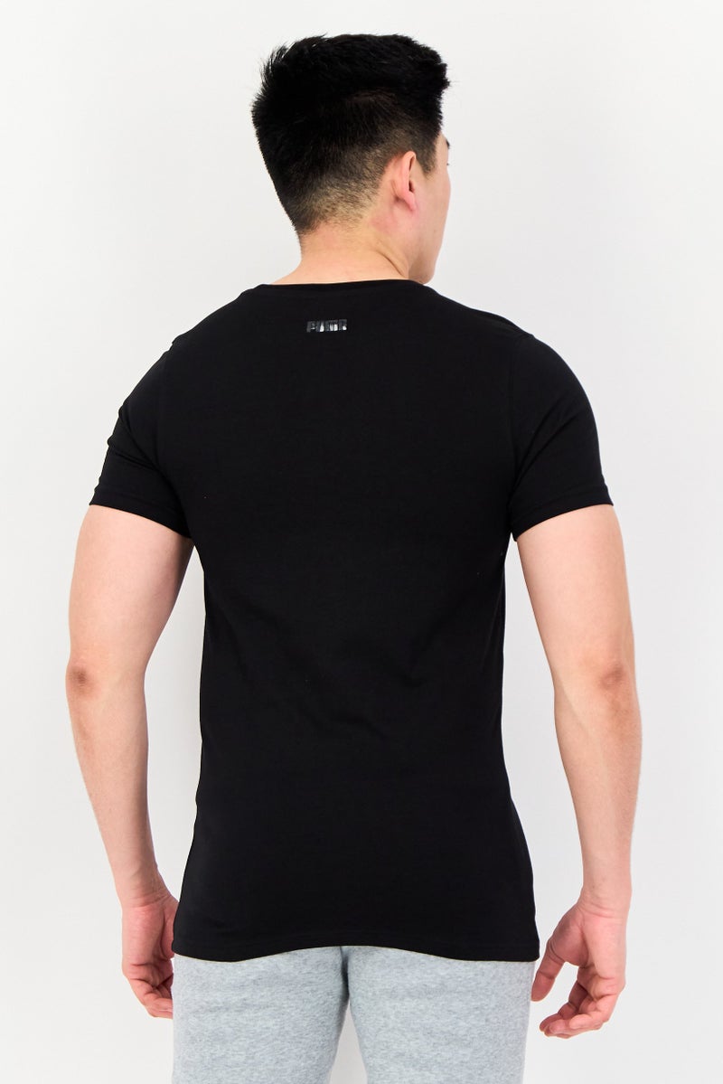 PUMA تي شيرت رياضي للرجال بأكمام قصيرة، خارجي، أسود - Image 4