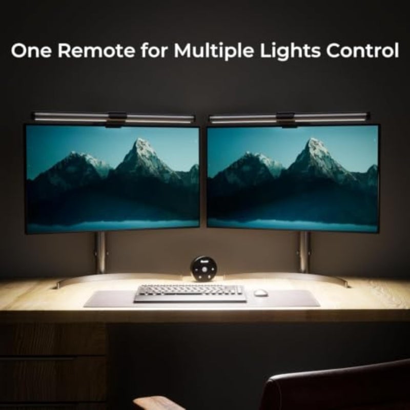 Monitor Light Bar with Remote Eye-Care No-Glare Computer Light Bar Adjustable Brightness Color Temperature Space-Saving Desk Lamp for Curved and Flat Monitors Home Office Reading Gaming Study - Image 5