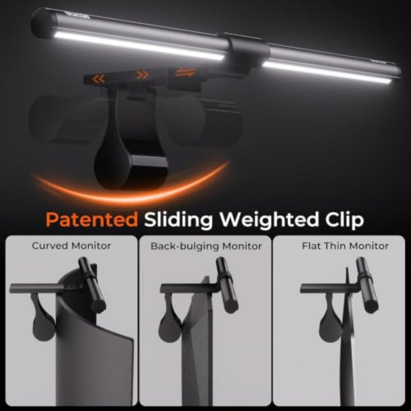 Monitor Light Bar with Remote Eye-Care No-Glare Computer Light Bar Adjustable Brightness Color Temperature Space-Saving Desk Lamp for Curved and Flat Monitors Home Office Reading Gaming Study - Image 4