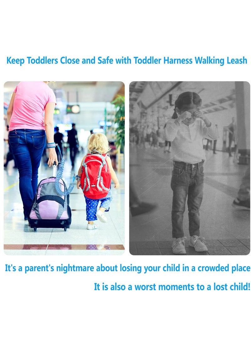 Mr. Penda 1.5m Toddler Leash, Kid Leash Anti Lost Wrist Link with Key Lock, Upgraded Baby Leash with Safety Wristband Rope for Babies Toddlers Child Kids (Blue) - Image 2