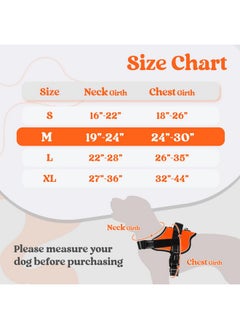 Rabbitgoo rabbitgoo Dog Harness Medium Sized, Easy On Pet Vest with One Buckle, No Pull Adjustable Service Harness with D-Ring & Handle, Reflective for Safety Walking, Training, Orange, M  - Image 5