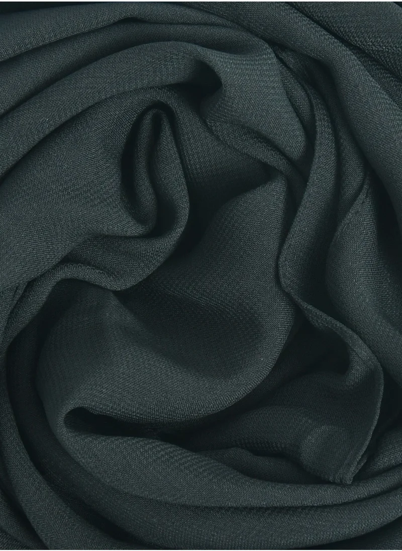 lamha abaya dark green olive silk veil