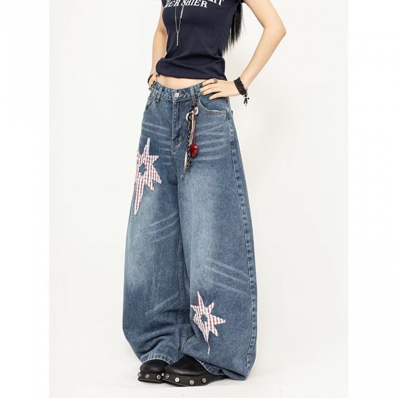 Unisex Classic Denim Jeans Loose Fit Daily Outdoor Wear - Image 1