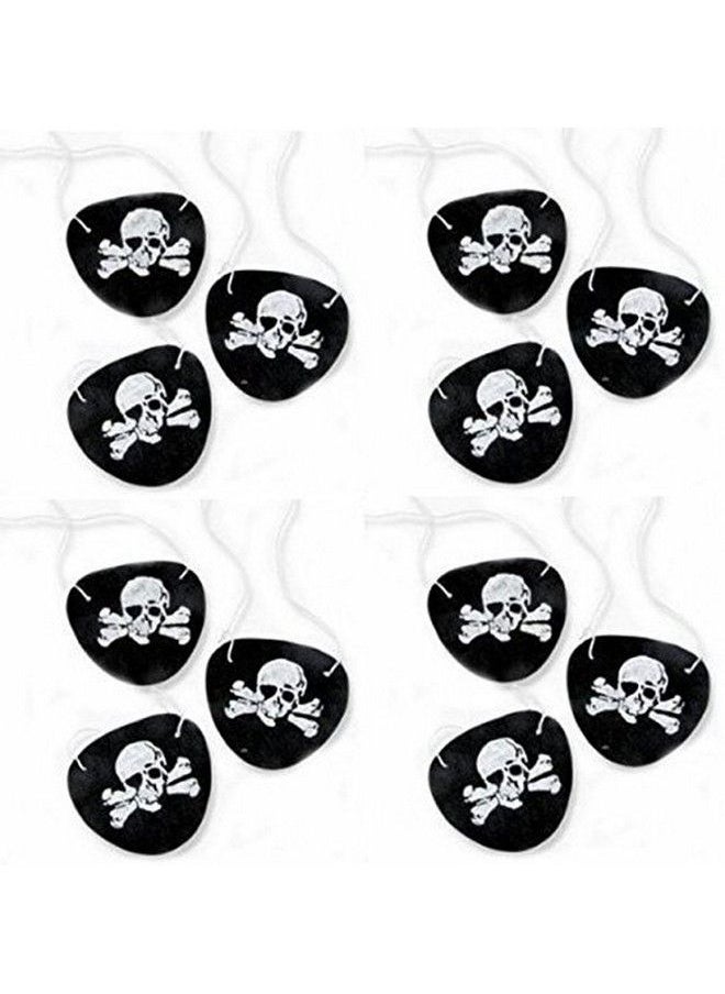 Super Z Outlet Black Felt Pirate Captain Eye Patches Skull Crossbones For Children Party Favors And Costume Prop (24 Pack)  - Image 2