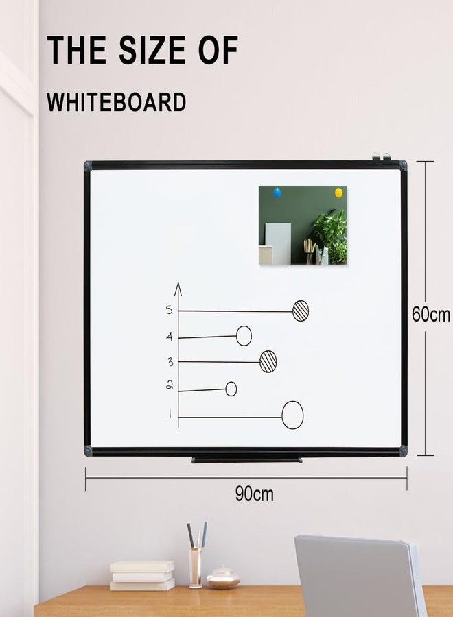 NEWPUTE Dry Erase White Board - 36 X 24 Inches Magnetic Hanging Whiteboard for Wall with Black Aluminum Frame for Home, Classroom,Office - Image 2