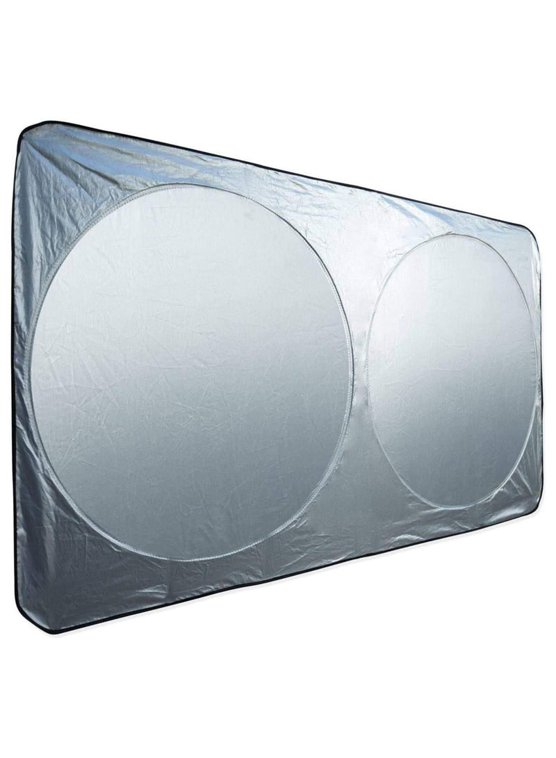 Car Windshield Sun Shade, Foldable Reflector Sunshade Offers Ultimate Protection for Car Interior, Cool Reflective Sun Blocker, UV Rays and Heat Sun Visor Protector, Medium (85 x 160 cm) - Image 1