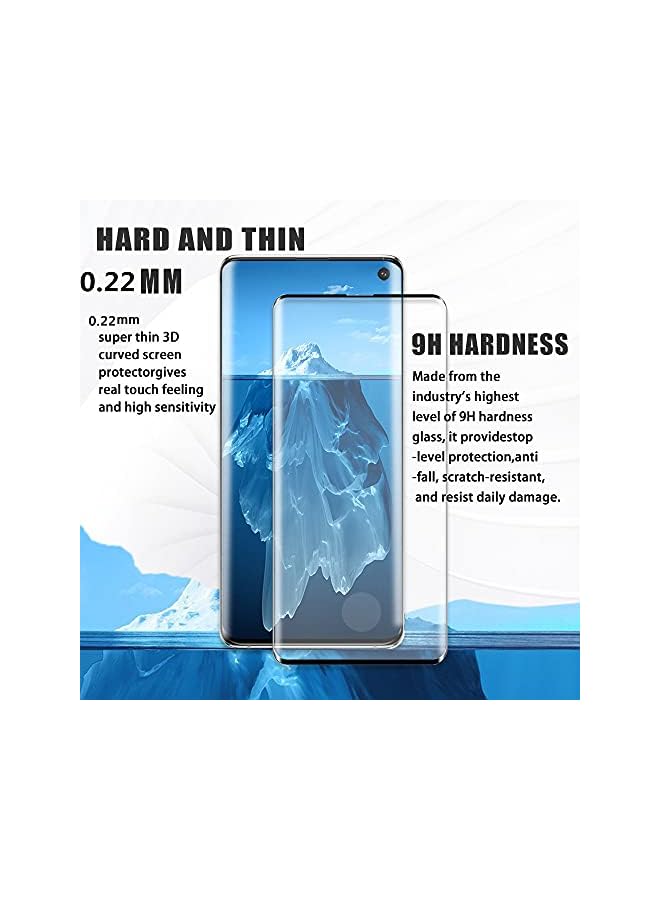 GBBO [3 Pack] Galaxy S10 Plus Screen Protector, [Fingerprint Unlock] [Original Touch Sensitivity] [Full Coverage] HD Tempered Glass Film for Samsung / +（ 6.4 inch）  - Image 5