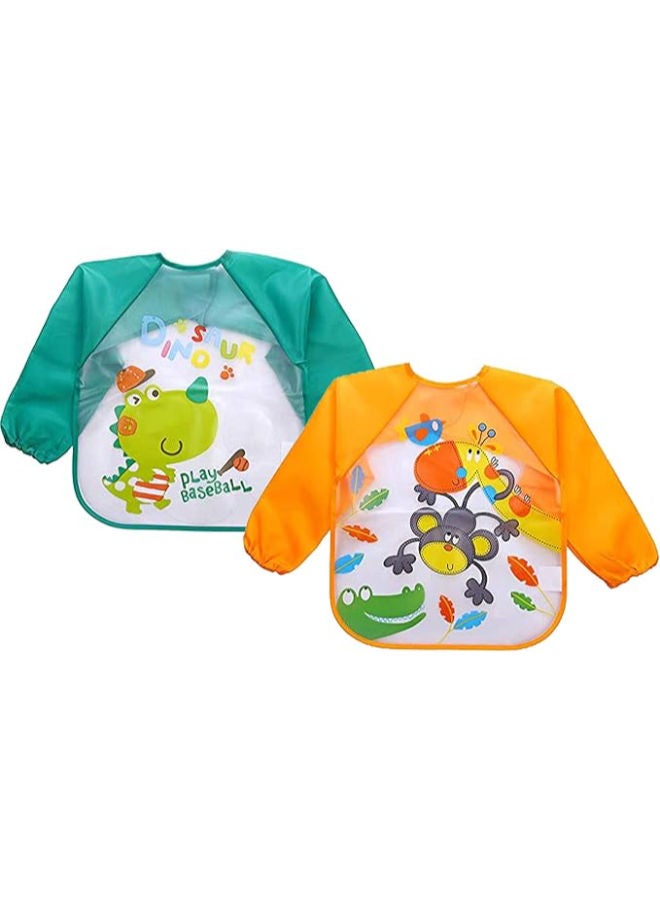 Long Sleeve Feeding Bibs Pack Of 2 - Image 1