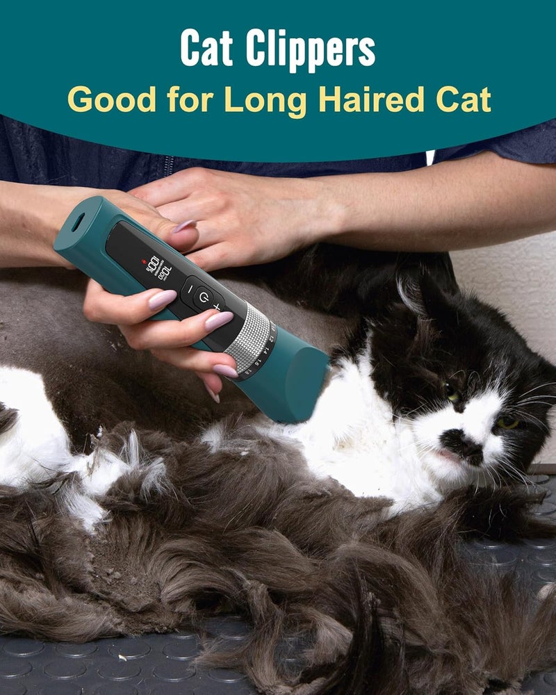 أوني سال 5-Speed Waterproof Cordless Cat Clippers for Matted Long Hair,7268 | 5 Adjustable Speeds; Noise level is Below 50 Decibels; IPX7 Level Waterproof - Image 3