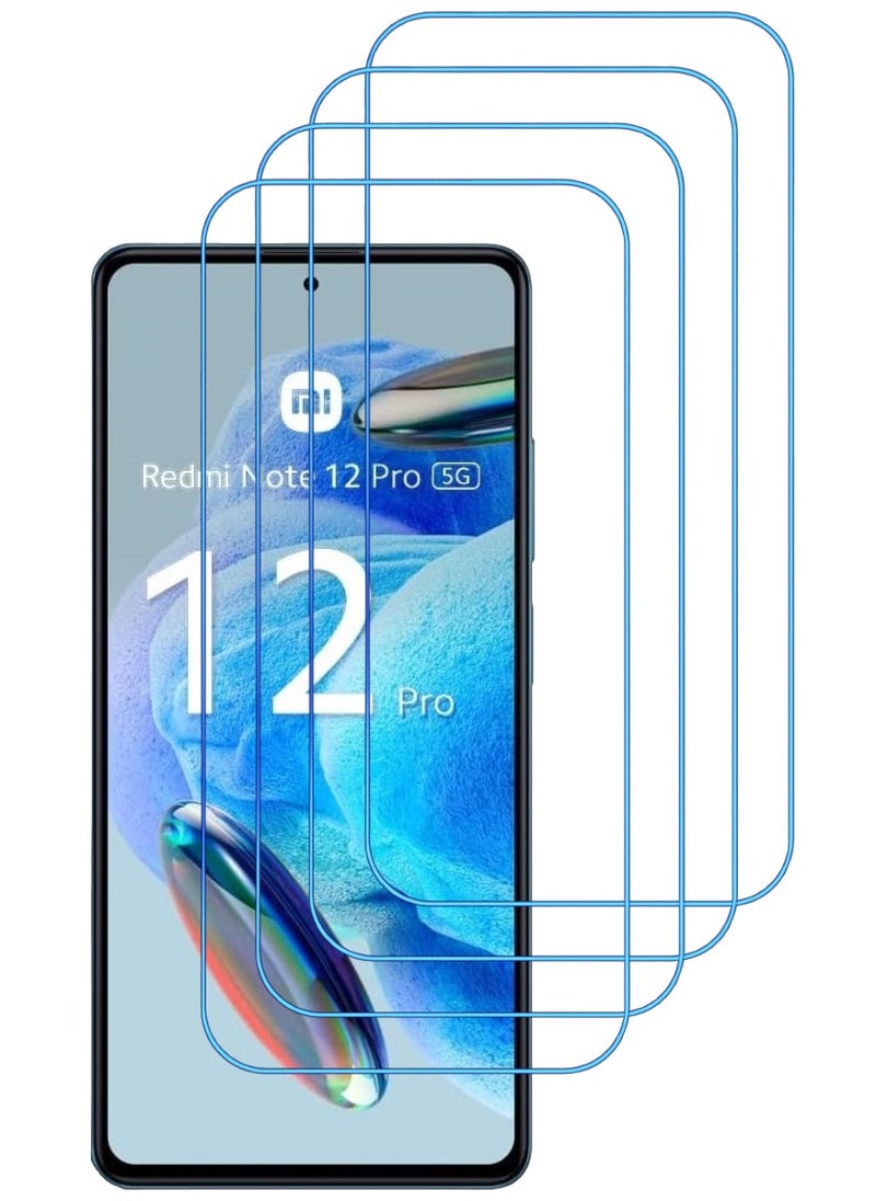 ACLIX 4 Pieces Antistatic ESD Dustproof Premium Quality High Definition Clear Tempered Glass Screen Protector Designed For Xiaomi Redmi Note 12  Pro - Image 1