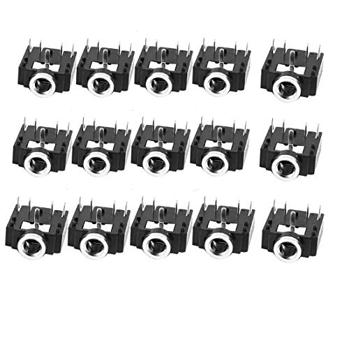 bnafes 15pcs PJ-307 3.5mm Stereo Jack Socket 5 Pin PCB Mount Female Audio Headphone Socket Connector - Image 1
