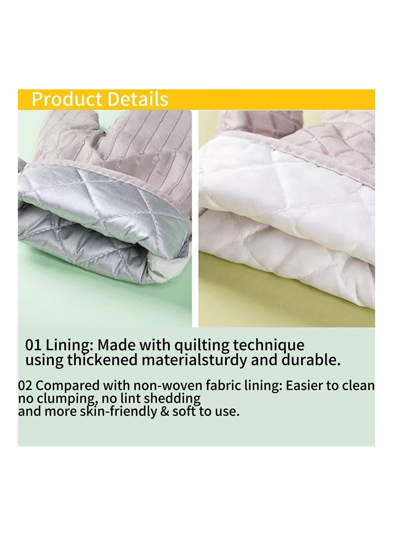 أوغر قفازات الفرن ووسادات الأواني، قفازات مقاومة للحرارة حتى 500 درجة فهرنهايت، قفازات فرن من القطن والسيليكون، قفازات مطبخ مقاومة للحرارة للشواء والشواء على الفحم والخبز والطهي - قفازات مطبخ - Image 5