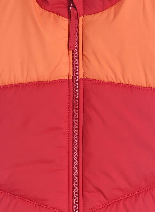 miniklub Baby Hooded Sleeveless Woven Polyester Red Color Jacket (3-6M) - Image 3